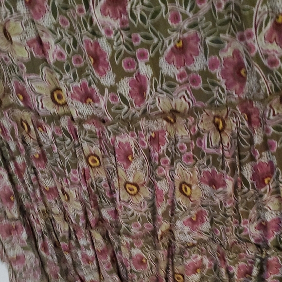 Maurices Floral Lined Midi Dress with Ruffle Straps - Picture 7 of 14